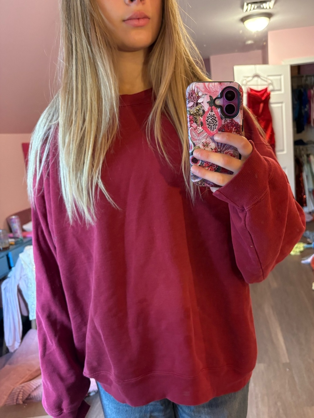 Levi's Burgundy Crewneck Sweatshirt